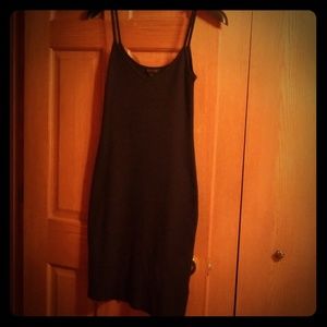 Ralph Lauren-Black spaghetti string sweater dress